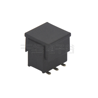 Pitch 2.54mm 180° 双排 SMT+CAP U型排母 塑高5.0 PC 6.5 
 2X03Pin 黑色 PA9T,94V-0 镀全金G/F
